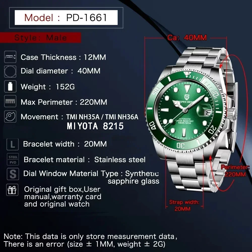 PAGANI DESIGN 2026 New Luxury  - đánh giá và giá Rolex Watch Submariner